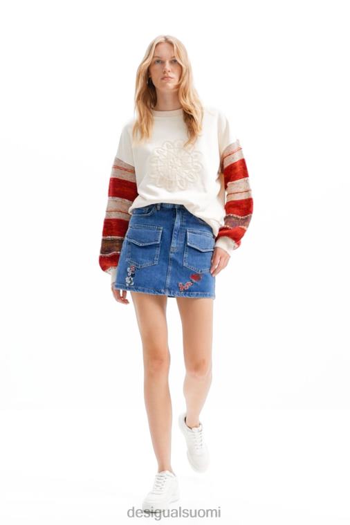 yhdistelmä brodeerattu collegepaita Desigual naiset F4V04174 vaatetus