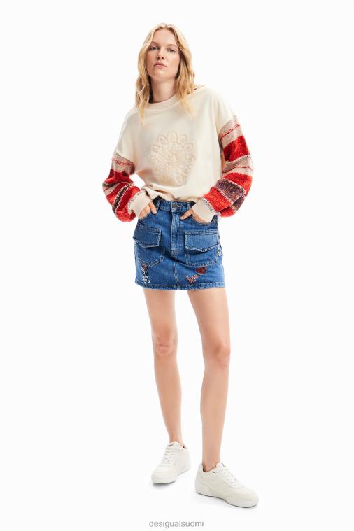 yhdistelmä brodeerattu collegepaita Desigual naiset F4V04174 vaatetus