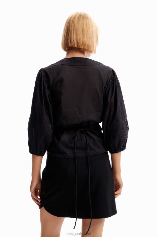 brodeerattu käärepusero Desigual naiset F4V04179 vaatetus