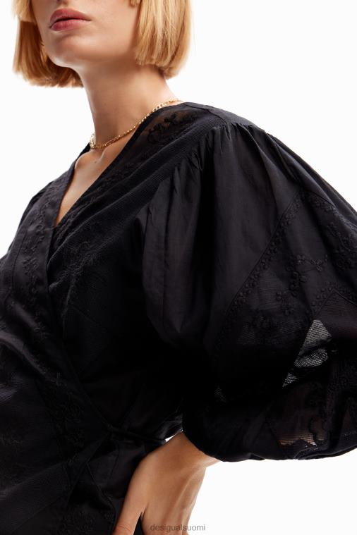 brodeerattu käärepusero Desigual naiset F4V04179 vaatetus