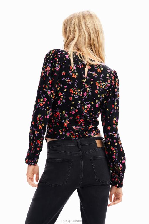 kukkainen rypytetty pusero Desigual naiset F4V04258 vaatetus