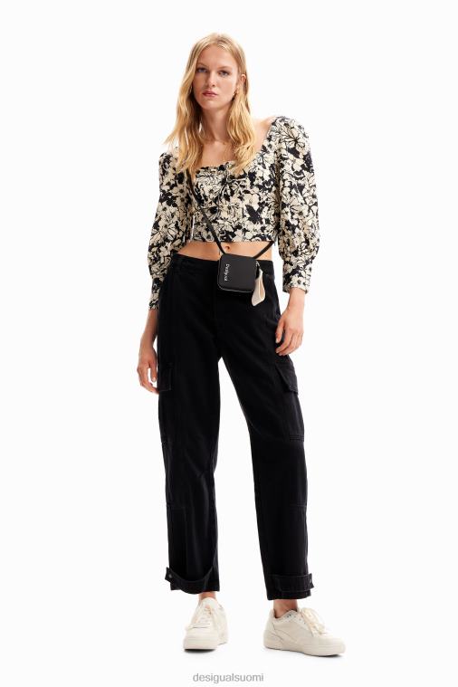 leikattu kukkainen korsettipusero Desigual naiset F4V04250 vaatetus