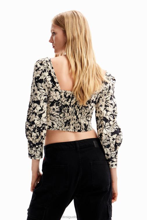 leikattu kukkainen korsettipusero Desigual naiset F4V04250 vaatetus