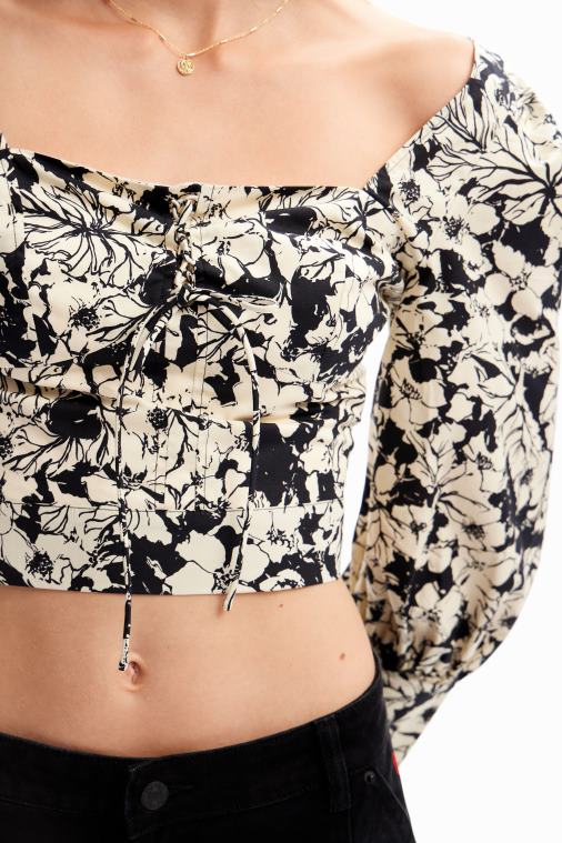 leikattu kukkainen korsettipusero Desigual naiset F4V04250 vaatetus