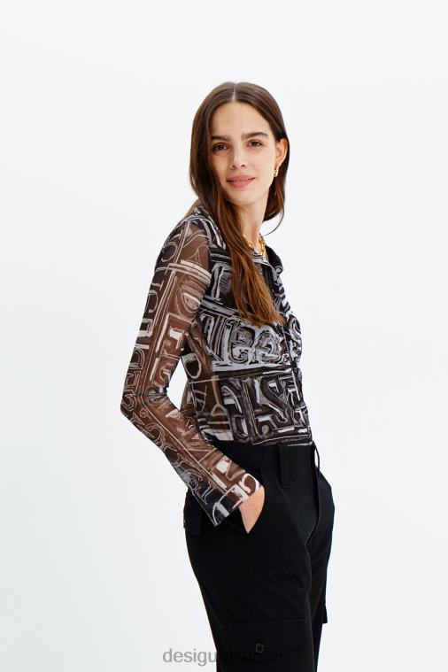 lyhyt ohut tyllipaita Desigual naiset F4V04347 vaatetus