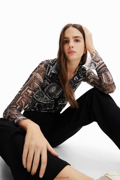 lyhyt ohut tyllipaita Desigual naiset F4V04347 vaatetus