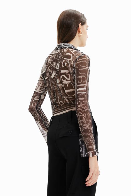 lyhyt ohut tyllipaita Desigual naiset F4V04347 vaatetus