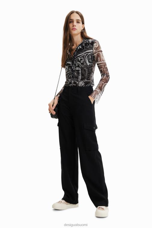 lyhyt ohut tyllipaita Desigual naiset F4V04347 vaatetus