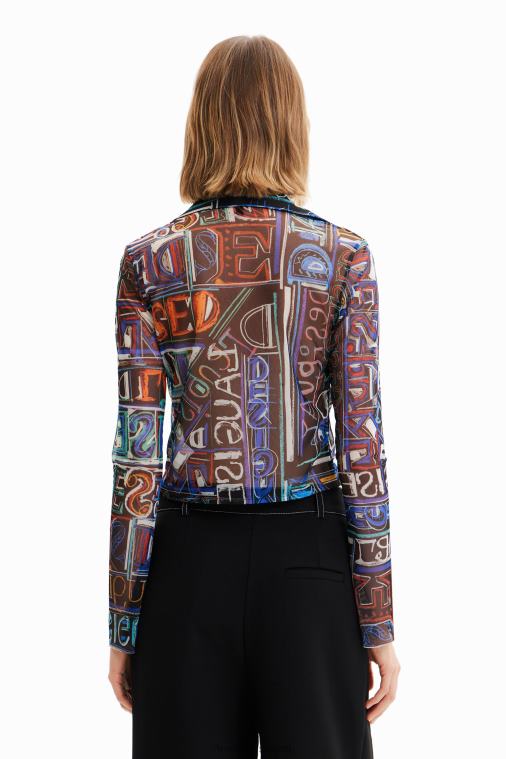 lyhyt ohut tyllipaita Desigual naiset F4V04649 vaatetus