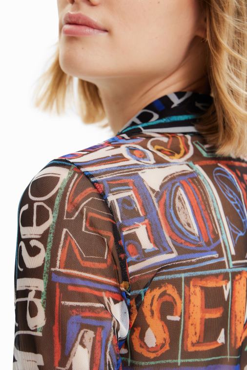 lyhyt ohut tyllipaita Desigual naiset F4V04649 vaatetus