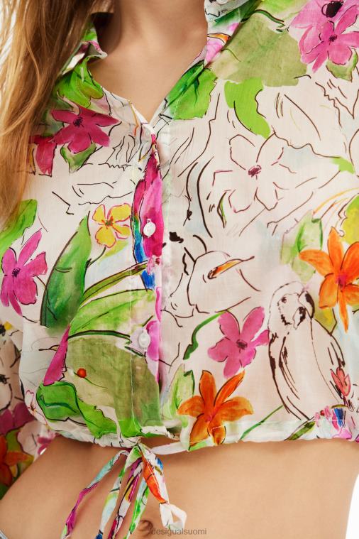 lyhyt rypytetty paita Desigual naiset F4V04536 vaatetus