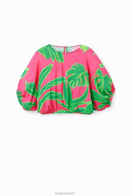 lyhyt trooppinen puhvihihainen pusero Desigual naiset F4V04775 vaatetus