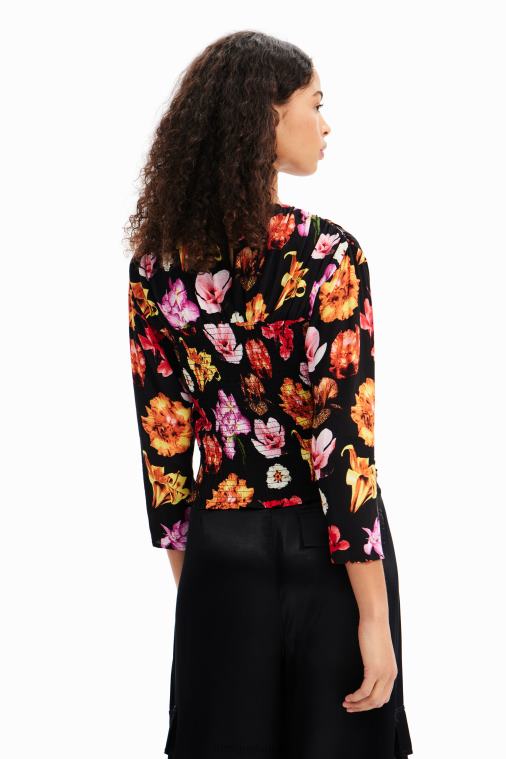 m. christian lacroix kukkainen rypytetty pusero Desigual naiset F4V04615 vaatetus