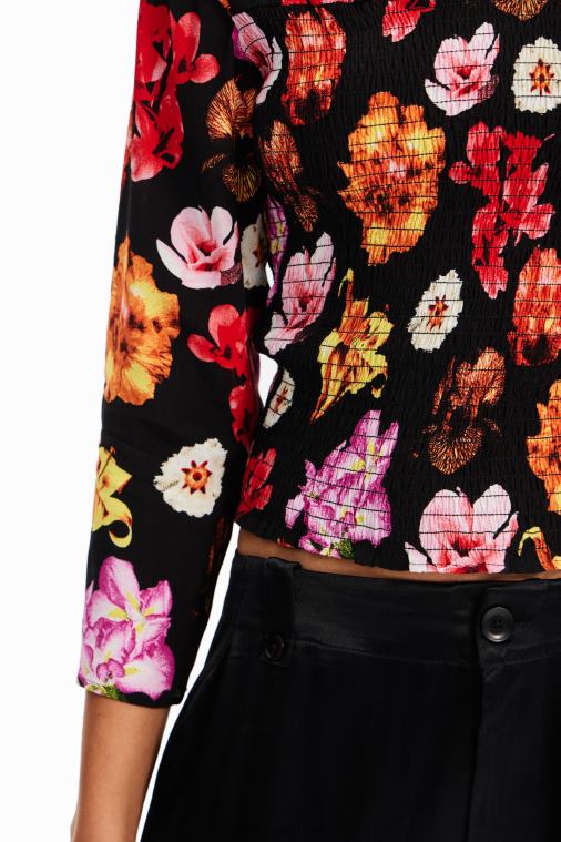 m. christian lacroix kukkainen rypytetty pusero Desigual naiset F4V04615 vaatetus