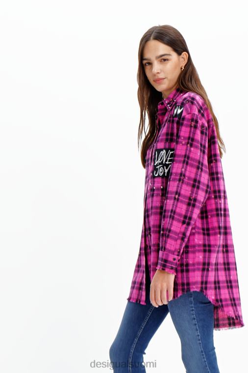oversize ruudullinen paita Desigual naiset F4V04449 vaatetus