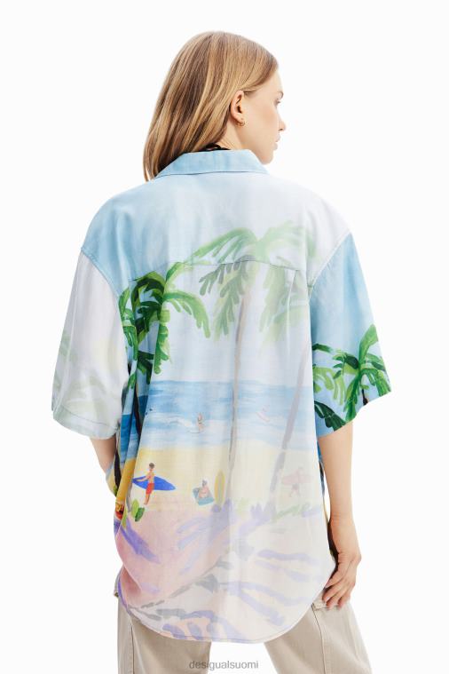oversize trooppinen pellavapaita Desigual naiset F4V04368 vaatetus