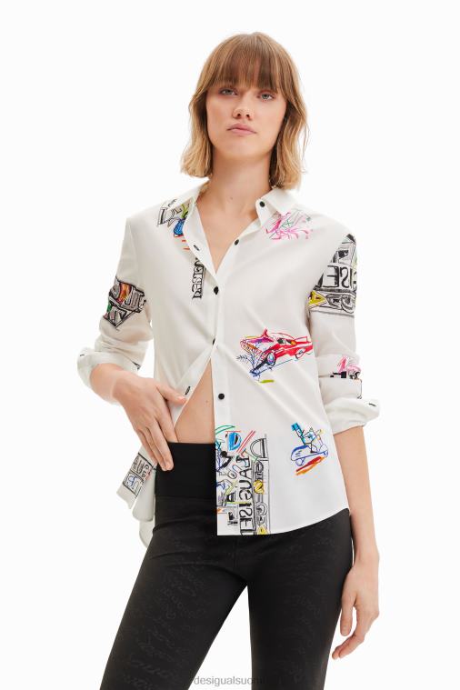 pitkähihainen kuvitettu paita Desigual naiset F4V04895 vaatetus