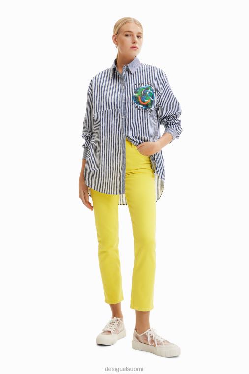 raidallinen tilkkutäkki kuvituspaita Desigual naiset F4V04640 vaatetus