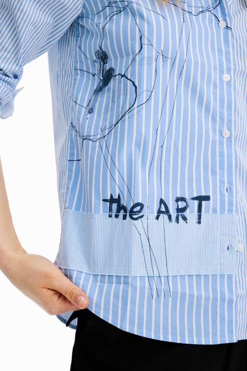 taiteellinen raidallinen paita Desigual naiset F4V041012 vaatetus