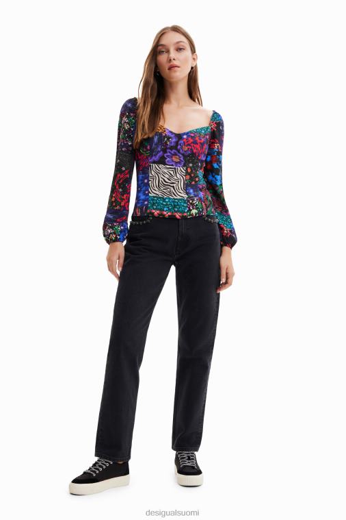 tilkkutäkki korsettipusero Desigual naiset F4V041035 vaatetus