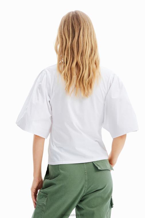 Popliinista valmistettu tilava t-paita Desigual naiset F4V04343 vaatetus