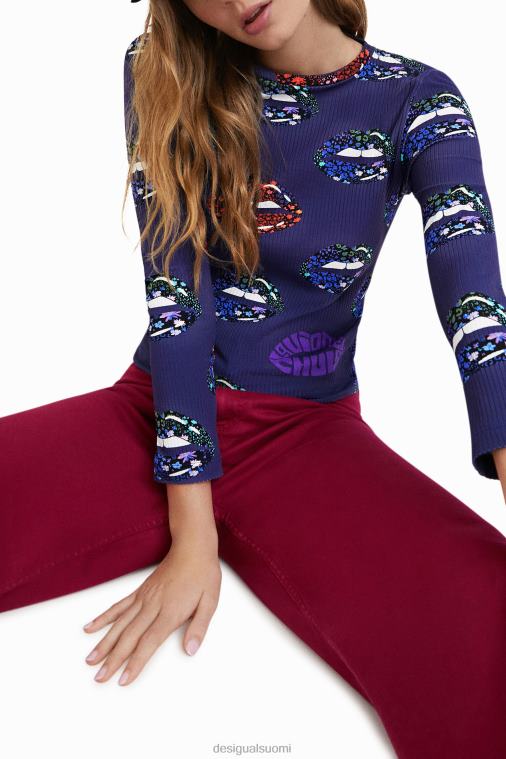 Takana pääntie resori t-paita Desigual naiset F4V041054 vaatetus