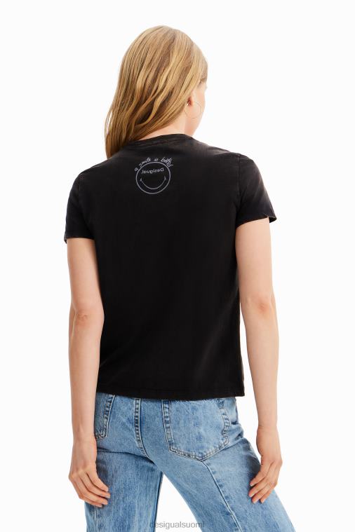 hymiö kukka t-paita Desigual naiset F4V041018 vaatetus