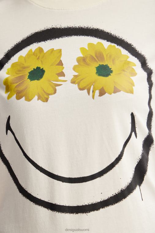 hymiö kukka t-paita Desigual naiset F4V04944 vaatetus