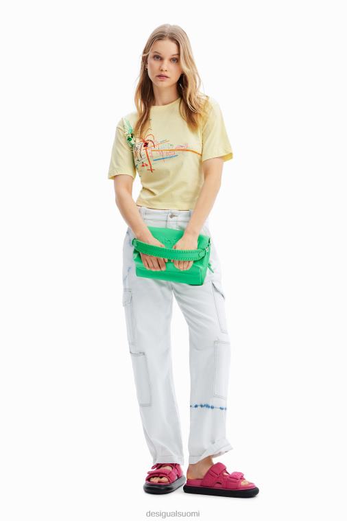 kaulakorukuvioinen t-paita Desigual naiset F4V04776 vaatetus