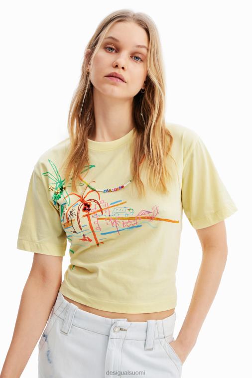 kaulakorukuvioinen t-paita Desigual naiset F4V04776 vaatetus