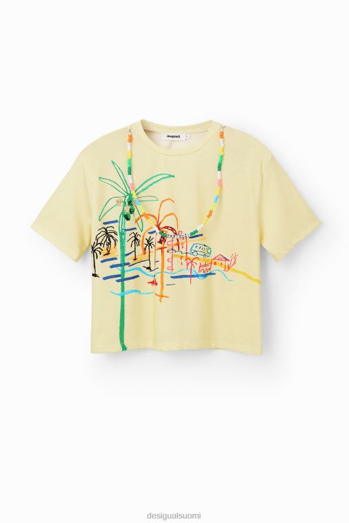 kaulakorukuvioinen t-paita Desigual naiset F4V04776 vaatetus