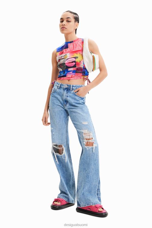 koottu kollaasi t-paita Desigual naiset F4V04578 vaatetus