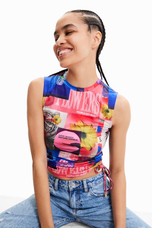 koottu kollaasi t-paita Desigual naiset F4V04578 vaatetus