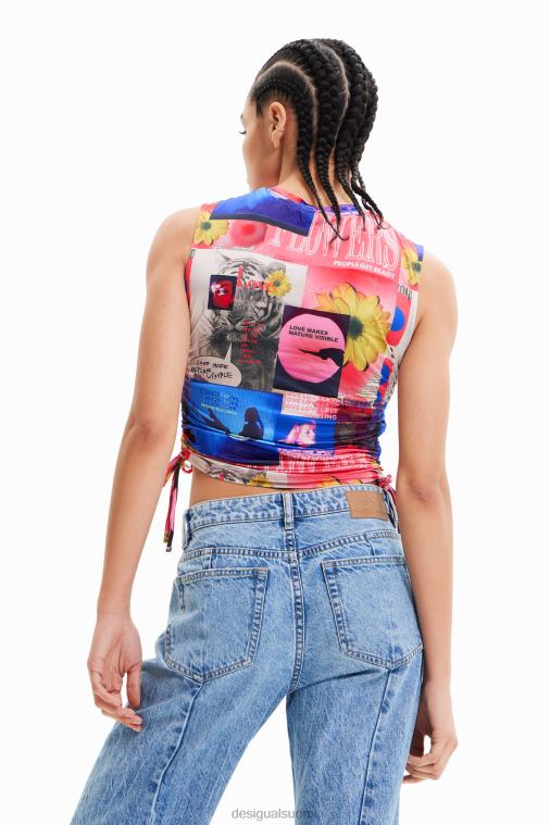 koottu kollaasi t-paita Desigual naiset F4V04578 vaatetus