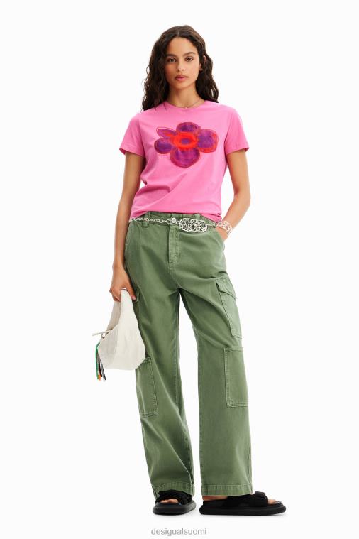 kukkakuvioinen t-paita Desigual naiset F4V048 vaatetus