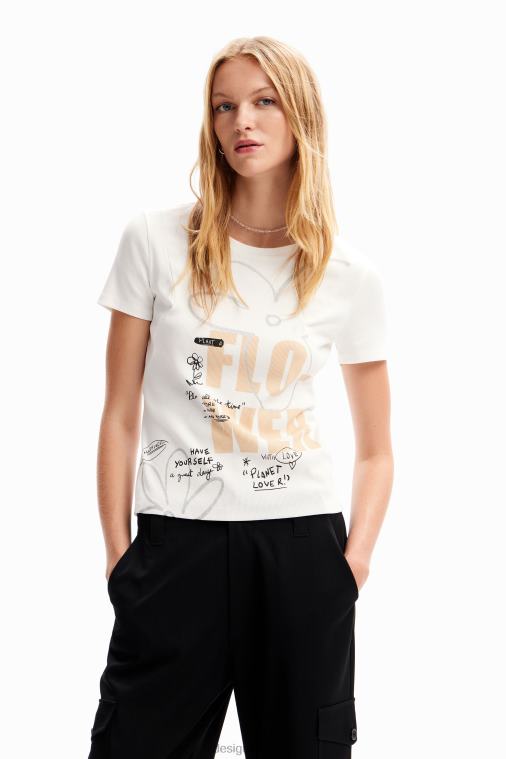 kukkaviesti t-paita Desigual naiset F4V0495 vaatetus