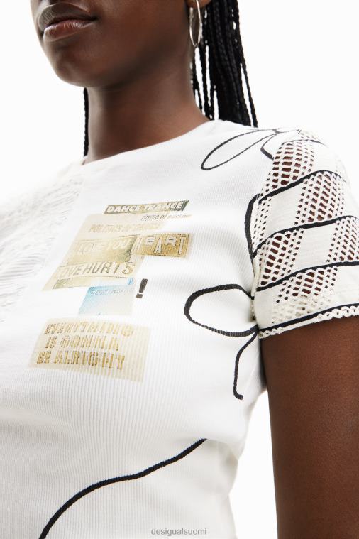 kuvioitu neulottu t-paita Desigual naiset F4V04911 vaatetus