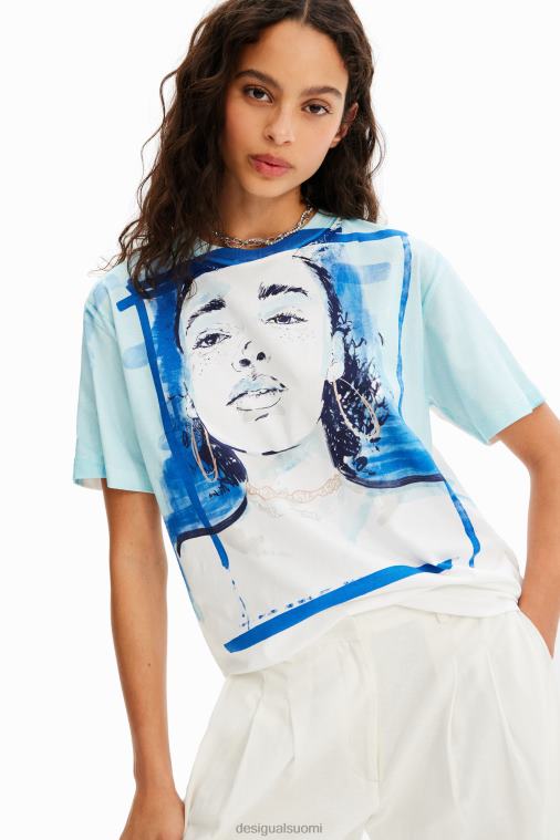 kuvitus t-paita Desigual naiset F4V04160 vaatetus