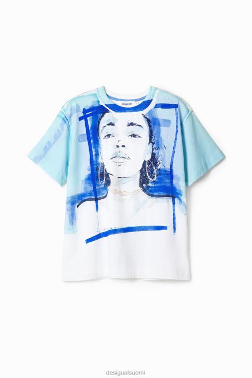 kuvitus t-paita Desigual naiset F4V04160 vaatetus