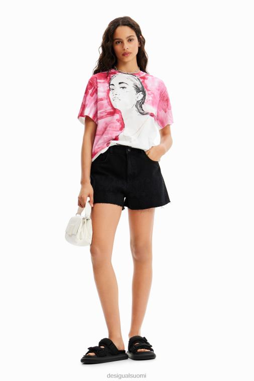 kuvitus t-paita Desigual naiset F4V04266 vaatetus