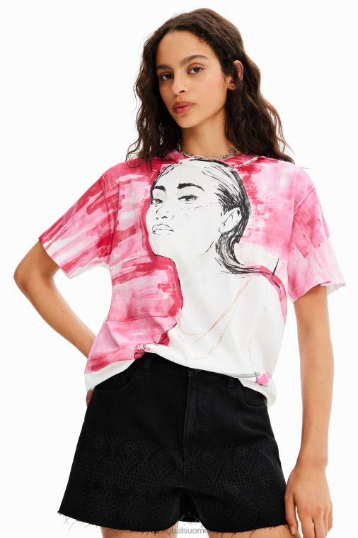 kuvitus t-paita Desigual naiset F4V04266 vaatetus