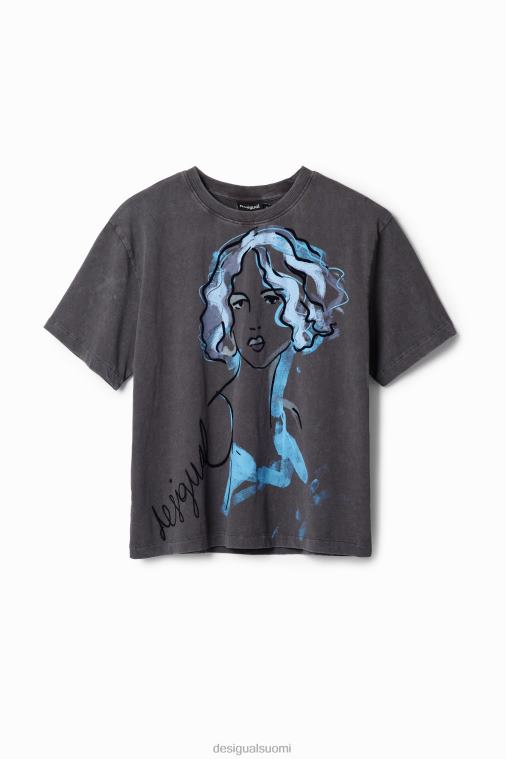 kuvitus t-paita Desigual naiset F4V0463 vaatetus