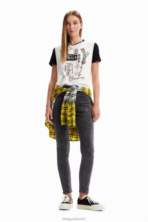 kuvitus t-paita Desigual naiset F4V0464 vaatetus