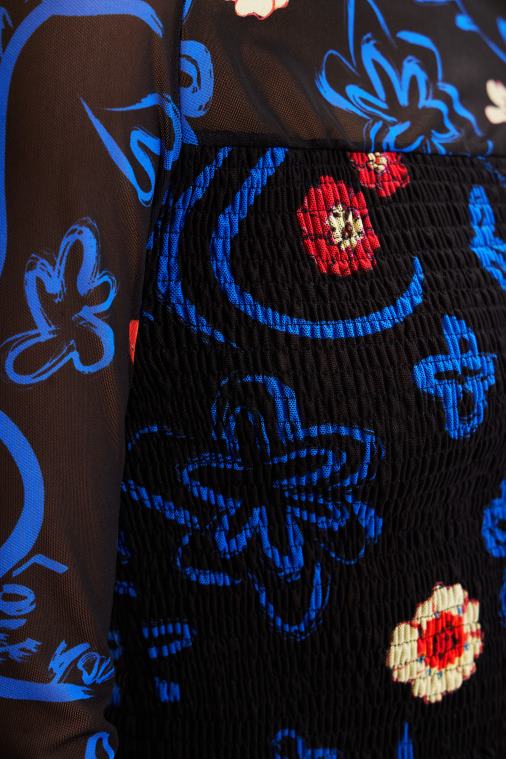 lyhyt kapea kukkainen t-paita Desigual naiset F4V04594 vaatetus