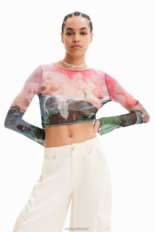 lyhyt ohut fantasia t-paita Desigual naiset F4V04528 vaatetus