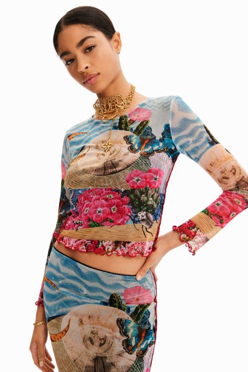 lyhyt ohut fantasia t-paita Desigual naiset F4V04847 vaatetus