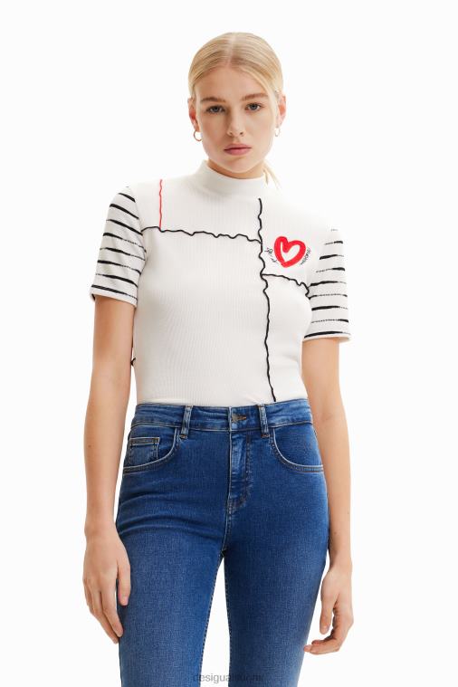 lyhyt resori tilkkutukkainen t-paita Desigual naiset F4V04969 vaatetus