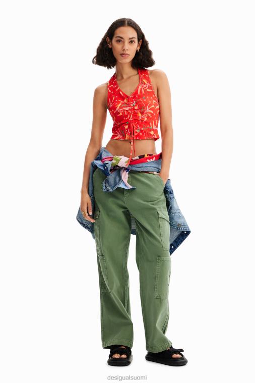 lyhyt rypytetty toppi Desigual naiset F4V04388 vaatetus