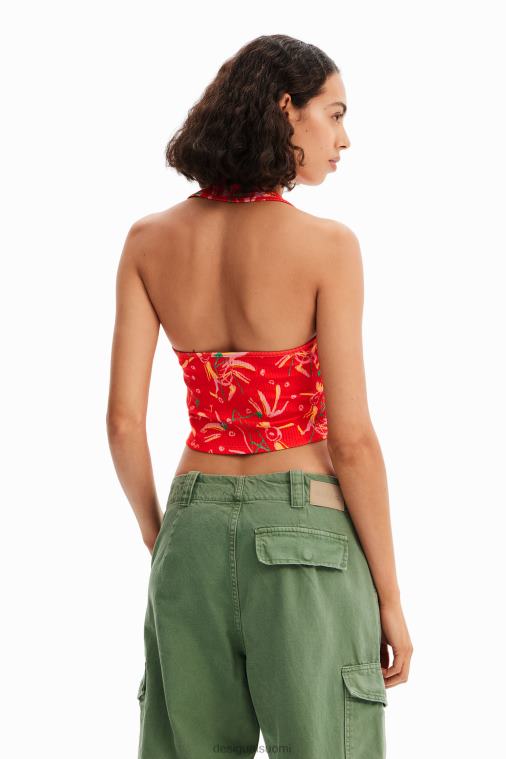 lyhyt rypytetty toppi Desigual naiset F4V04388 vaatetus