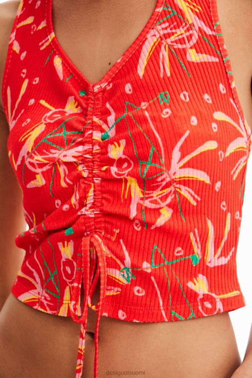 lyhyt rypytetty toppi Desigual naiset F4V04388 vaatetus